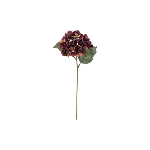 Hydrangea Artificial flower plastic material purple / Hydrangea stem - H 44 cm - Bloomingville - Tyrian purple - Iron, Polythene