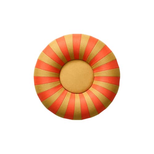 aufblasbares Sitzkissen Float Small textil bunt / Ø 80 cm - STUDIO ABOUT - Ocker / Rot - Kautschuk, Polyester-Gewebe