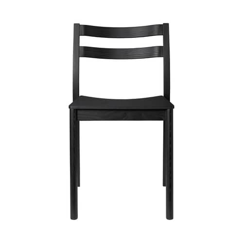 Chaise empilable Boda bois noir - Ferm Living - Noir - Frêne massif, Placage de frêne