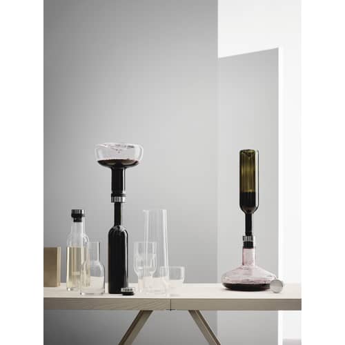 MADOC Bouteille De Décanteur En Verre Transparent Avec Couvercle - Élégante Carafe à Vin 750ml