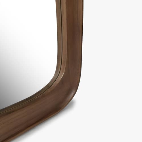 Specchio murale Kalahari legno marrone / 79,6 x H 180 cm - NV GALLERY - Tinta noce -  Verre miroir, Legno di Paulownia