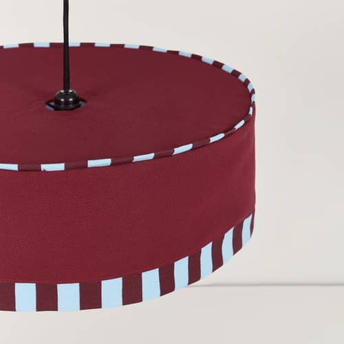 Paul Lampshade textile red / Ø 50 x H 18 cm - NOBODINOZ - Burnt Red - Cotton