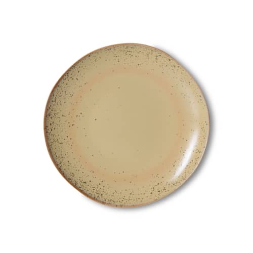 Piatto da dessert 70s ceramics ceramica beige / Set di 2 - Ø 17,5 cm - HK LIVING - Grana - Gres smaltato