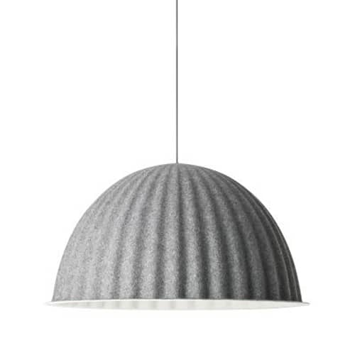 Suspension acoustique Under the bell / Feutre - Ø 82 cm - Muuto - Gris foncé - Feutre recyclé