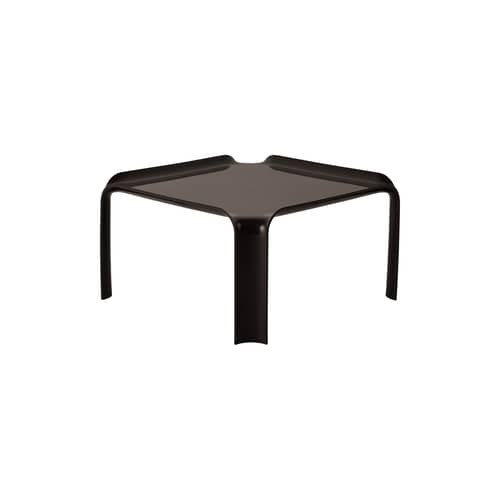Table d\'appoint T877 marron / Pierre Paulin, réédition 1968 - 50 x 50 cm - Gubi - Chocolat - HiREK
