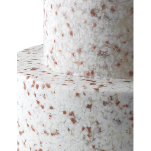 Tabouret Bit / Table d\'appoint - H 42 cm / Recyclé - Normann Copenhagen - Blanc - Polyéthylène recyclé