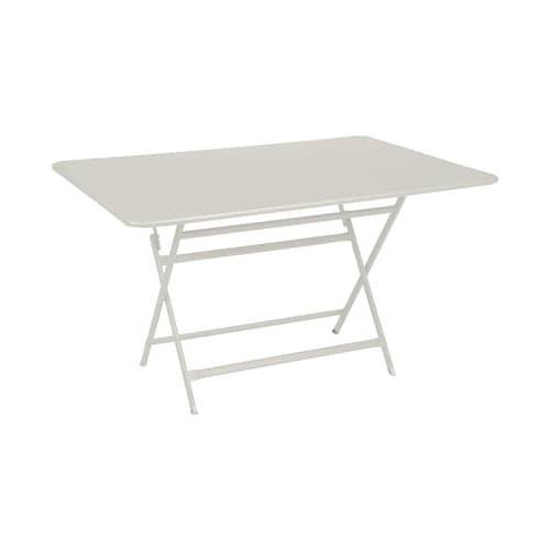 Tavolo pieghevole Caractère metallo grigio / 128 x 90 cm - 6 persone / Metallo - Fermob - Grigio argilla - Acciaio