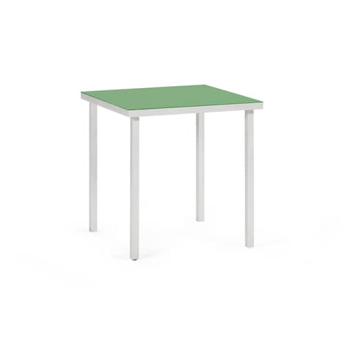 Tavolo quadrato Alu table metallo verde / 85 x 85 cm - (interno/esterno) - valerie objects - Verde - Alluminio