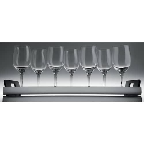 Vassily Tray metal black / Steel - 45 x 30 cm - Alessi - L 45 cm - Black & steel - PMMA, Polished stainless steel