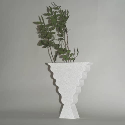 Vase Iter Bowl plastikmaterial weiß - Argot Studio - Weiß - Bioplastik
