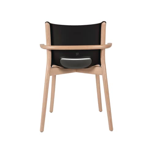 Poêle Collection Armchair metal black / By Philippe Starck - Alessi - Black / Natural beech - Beechwood, Epoxy resin-coated steel