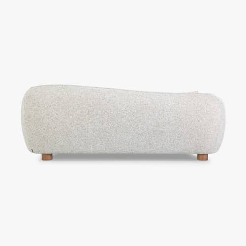 Sofa Blake textil beige / 3-Sitzer – L 222,5 cm - NV GALLERY - Beige Tiramisu (lockig) - FSC-zertifiziertes Holz, High Density-Schaum, Schlingenpol