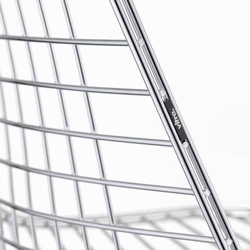 Chaise Wire Chair DKR / By Charles & Ray Eames, 1951 - Vitra - Chromé (Patins noirs) - Acier chromé