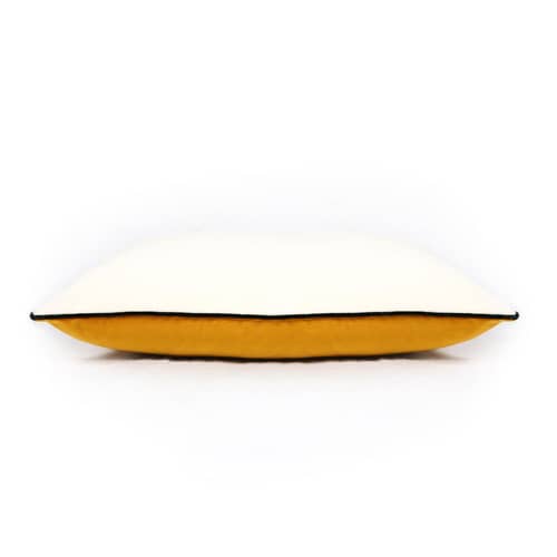 Coussin Double jeu tissu jaune / Velours - 40 x 55 cm - Maison Sarah Lavoine - Ocre / Jasmin - Mousse, Velours