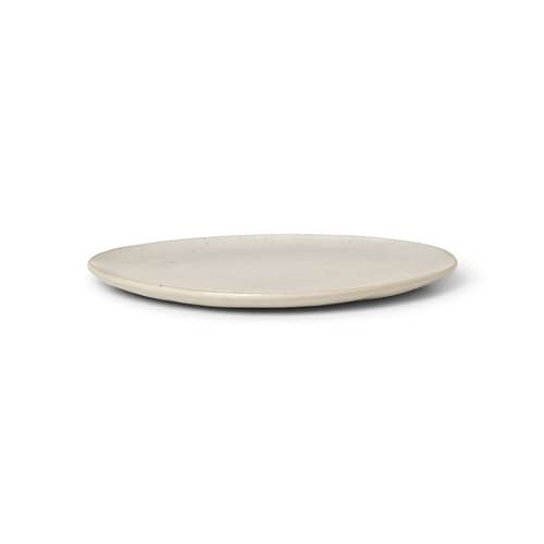 Flow Dessert plate ceramic white / Ø 22 cm - Ferm Living - Off-white speckled - Enamelled china
