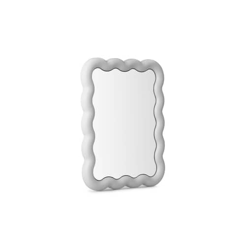 Illu LED Illuminated mirror plastic material white / L 50 x H 65 cm - Normann Copenhagen - 50 x 65 cm / White - Acrylic, Glass, Steel