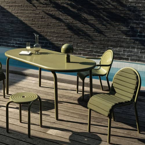 Lampada senza fili ricaricabile Bell Portable LED materiale plastico verde / H 28 cm - Tom Dixon - Muschio Verde - ABS
