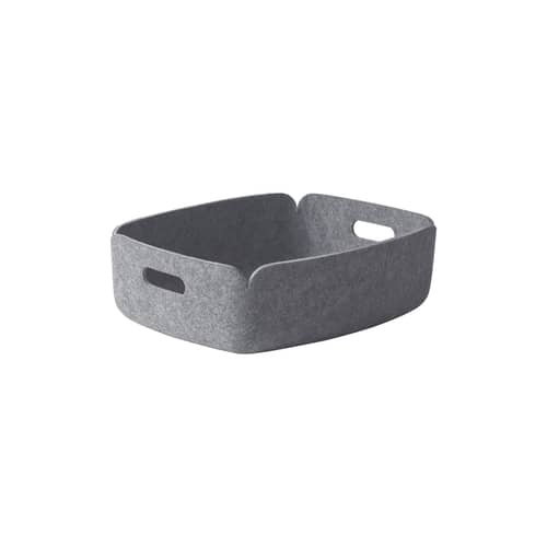 Panier Restore Tray tissu gris / 31 x 40 cm - Feutre recyclé - Muuto - Gris - Feutre recyclé