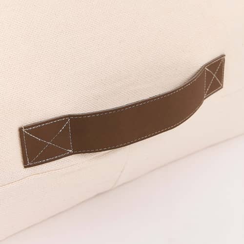 Pouf bambini Oasis tessuto beige - NOBODINOZ - Beige - Cotone biologico, Polistirolo espanso, Similpelle
