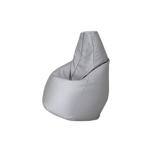 Pouf d\'extérieur Sacco Outdoor Medium gris / 68 x 68 cm - Réédition 1968 - Zanotta - Gris -  Micro-billes EPS, Tissu Outdoor VIP
