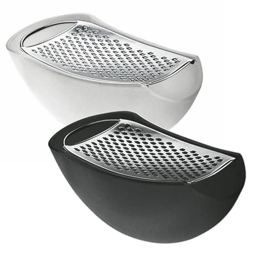 Râpe Parmenide plastique blanc - Alessi - Glace - Acier inoxydable, Résine thermoplastique