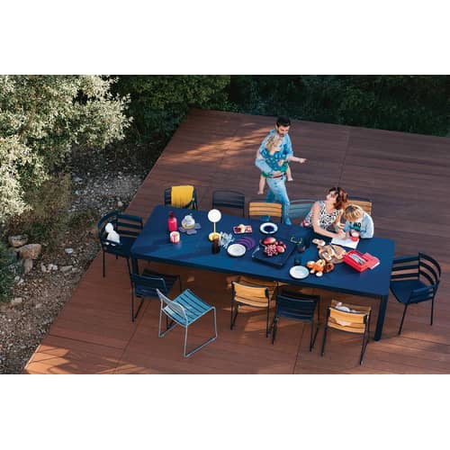 Ausziehtisch Ribambelle XL metall blau / L 149 bis 299 cm - 6 bis 14 Personen - Fermob - Acapulcoblau - lackiertes Aluminium