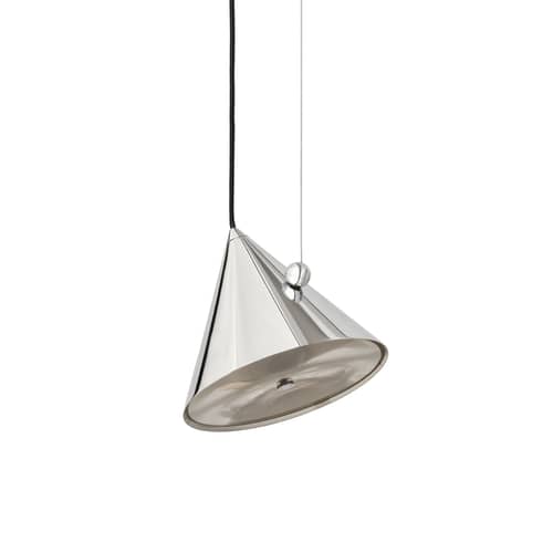 Suspension Pose LED métal argent / Ø 25 x H 24.5 cm - Orientable - Tom Dixon - Argent - Acier
