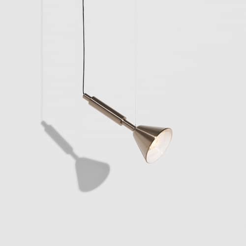 Suspension Pyl / Ø 21,6 x H 54 cm - Orientable - Petite Friture - Acier poli - Acier poli, Verre pressé
