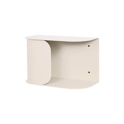 Table de chevet murale Steel métal beige / L 40 cm - NOBODINOZ - Beige - Acier laqué