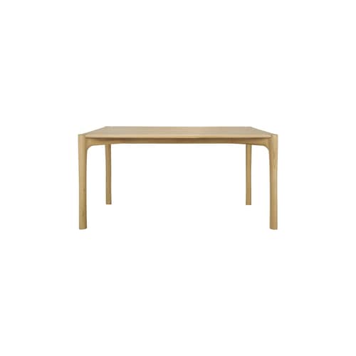 Table rectangulaire PI bois naturel / 160 x 80 cm - 6 personnes - Ethnicraft - Chêne naturel - Chêne massif huilé