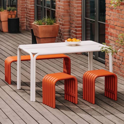 Tabouret Nokk - NOO.MA - Écorce d’orange - Acier