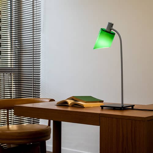 Tischleuchte La Lampe de Bureau glas grün Glas grün / Charlotte Perriand, 1965 - Nemo - grün - Glas, Stahl
