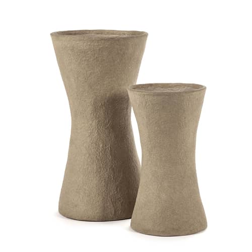 Vaso Earth carta marrone beige / Ø 20 x H 35 cm - Cartapesta riciclata - Serax - Castano - Cartapesta riciclata