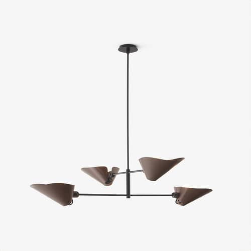 Pendelleuchte Bonnet SC92 metall braun / B 140 x H 110 cm - &tradition - Bronze - Aluminium, Stahl