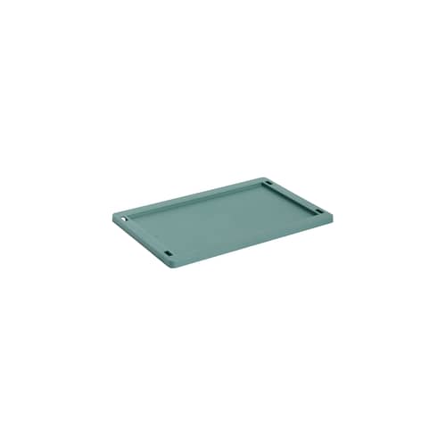 Couvercle  plastique vert / Pour panier Colour Crate Small 17,5 x 27 cm - Hay - Vert foncé - Polypropylène recyclé