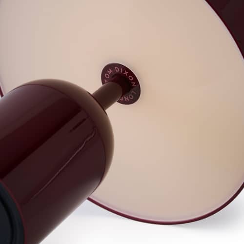 Lampe sans fil rechargeable Bell Portable LED / H 28 cm - Tom Dixon - Bordeaux - ABS