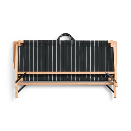 Outdoor Market 2-seater outdoor sofa textile black / L 117 cm - Jasper Morrison - Hay - Black - FSC-certified beech, Recycled polyester fabric