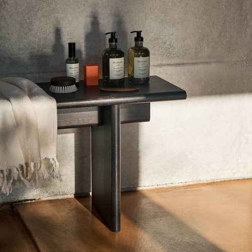 Panchina Ita OS5 legno marrone / L 170 cm - &tradition - Rovere tinta scura - MDF impiallacciato rovere