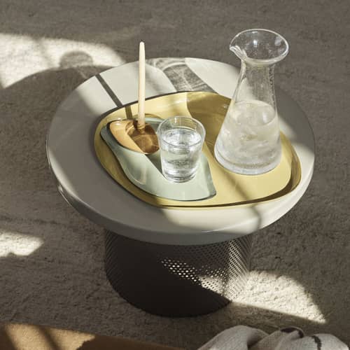 Plateau Mie Large métal jaune / 32 x 39 cm - BROSTE COPENHAGEN - Jaune - Fer