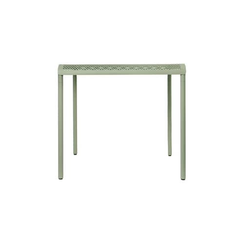 quadratischer Tisch Dapple metall grün / Gelocht - 80 x 80 cm - Ferm Living - Grüner Tee - Verzinkter, pulverbeschichteter Stahl