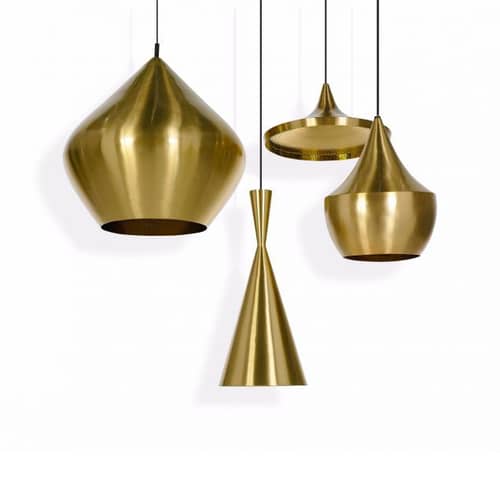 Suspension Beat Fat LED / Ø 24 cm x H 30,4 cm - Fabriqué artisanalement / Tom Dixon, 2012 - Tom Dixon - Laiton brossé - Laiton