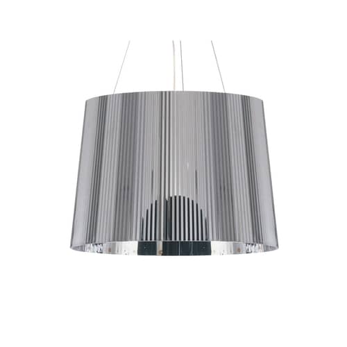 Suspension Gé Metallisé / Ø 37 cm - Matériau recyclé - Kartell - Chrome - Polycarbonate