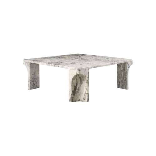 Table basse Doric marbre gris / 80 x 80 cm - Gubi - Marbre gris orage - Marbre