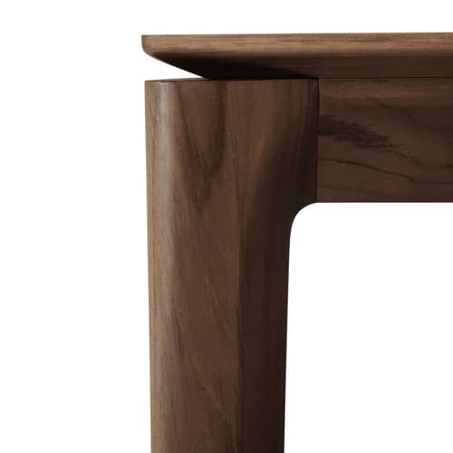 Table rectangulaire Bok bois marron / 200 x 95 cm - 8 personnes - Ethnicraft - Teck brun - Teck massif teinté brun