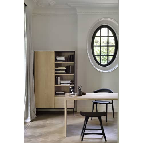 Tabouret Osso bois noir / H 45.5 cm - Ethnicraft - Noir - Chêne massif