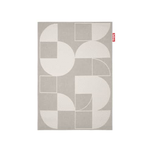 Tappeto per esterno Carpretty Petit tessuto beige / 230 x 160 cm - Tessuto in polipropilene - Fatboy - Puzzle / Crema e Bianco - Tessuto in polipropilene