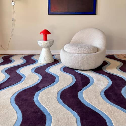 Teppich Waves textil bunt / 200 x 200 cm – handgetuftet - COLORTHERAPIS - Bunt - Neuseeländische Schurwolle