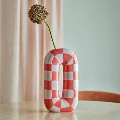 Vaso Mae ceramica arancione / H 32 cm - Bloomingville - Arancione - Ceramica