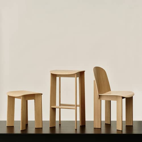 Chaise Chisel 65 bois naturel - Hay - Chêne laqué - Placage de chêne laqué