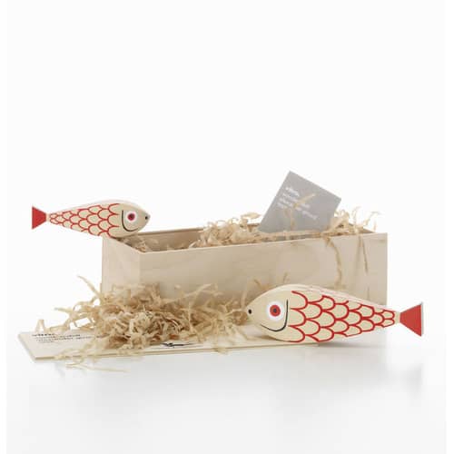 Décoration Wooden Dolls - Mother Fish & Child bois rouge / By Alexander Girard, 1952 - Vitra - Mother Fish & Child - Sapin